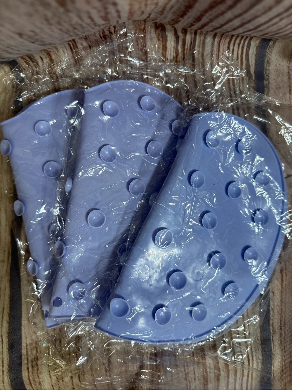 3 Pack Silicone Shower Foot Scrubber Massager Pads New